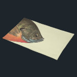 Bream Fishing Cloth Placemat<br><div class="desc">Love fishing? Ichthyology? Any fisherman or ichthyologist will love this design of just the bluegill head. This fish art is from an original watercolor painting by Mr. Trout Whiskers, Doug Shultz. Great gift for your favorite fisherman. Shop TroutWhiskers for other unique fishing gear.</div>