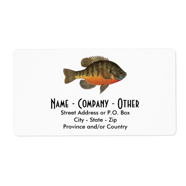 Bream Fishing Label (Front)