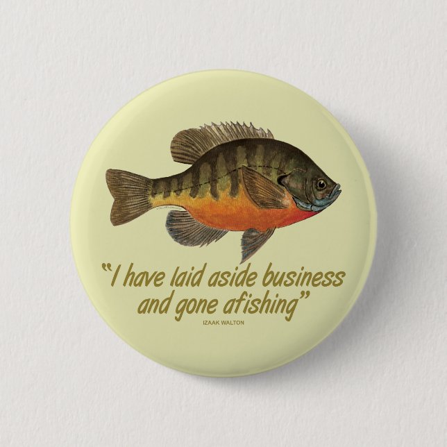 Bream Fishing Pinback Button (Front)