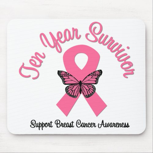 Breast Cancer 10 Year Survivor Mouse Pad