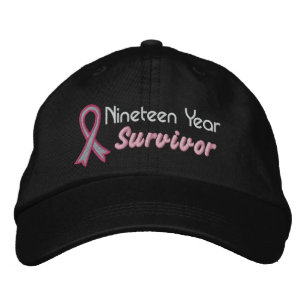Breast Cancer 19 Year Survivor Embroidered Baseball Hat