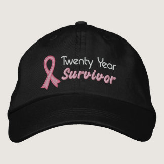 Breast Cancer 20 Year Survivor Embroidered Baseball Cap