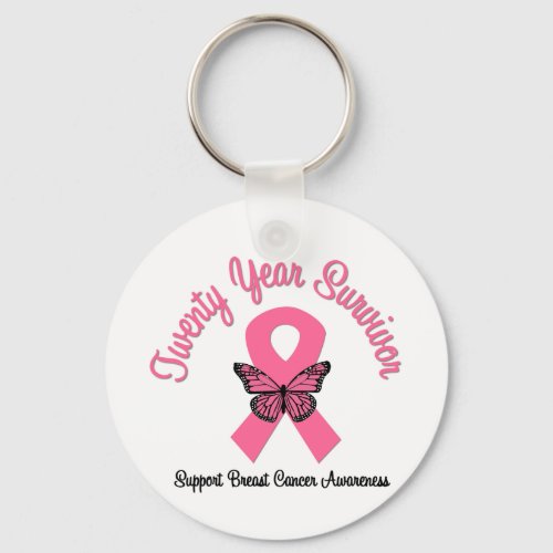 Breast Cancer 20 Year Survivor Keychain