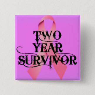 Breast Cancer 2 Year Survivor Pinback Button