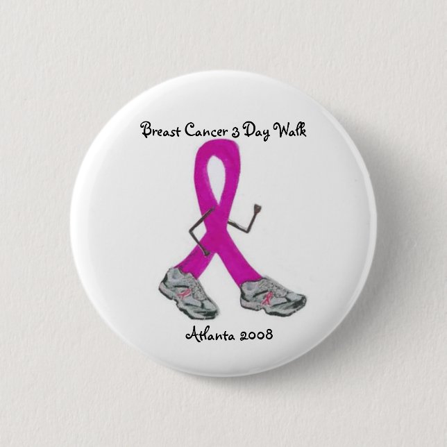 Breast Cancer 3 Day - Atlanta Pinback Button (Front)