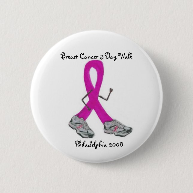 Breast Cancer 3 Day - Philadelphia Button (Front)