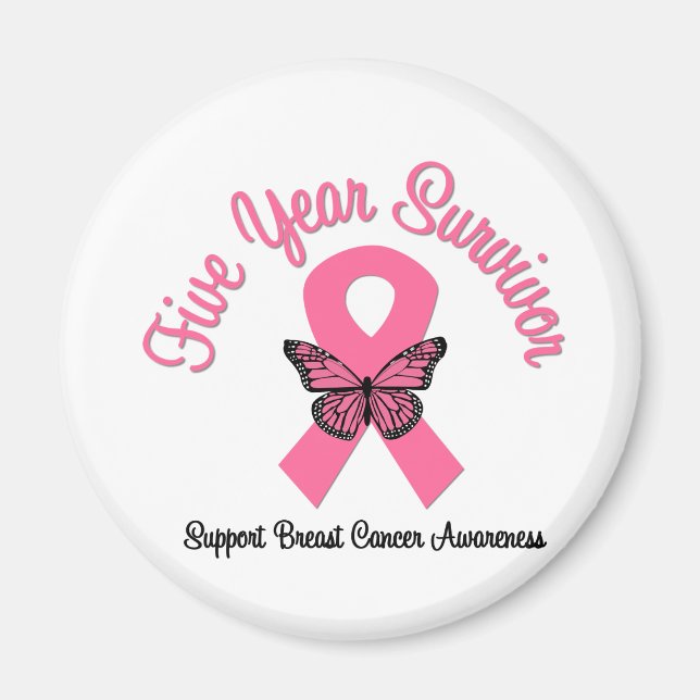 Breast Cancer 5 Year Survivor Magnet (Front)