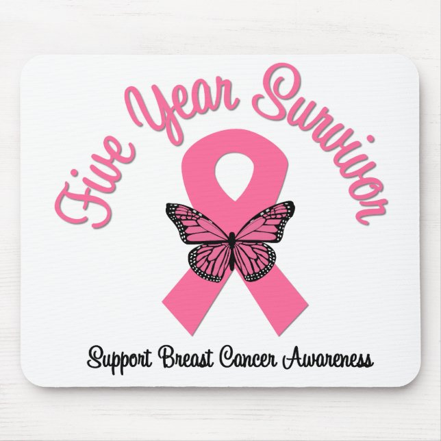 Breast Cancer 5 Year Survivor Mouse Pad (Front)