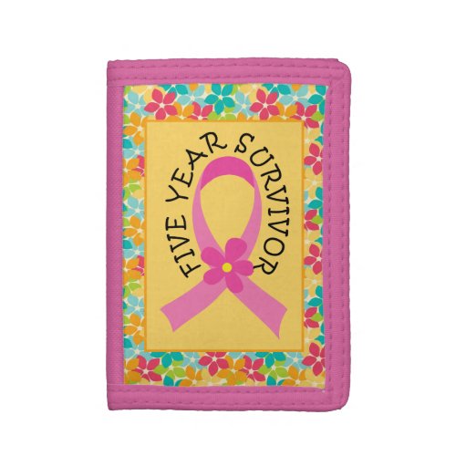 Breast Cancer 5 Year Survivor Ribbon Gift wallet