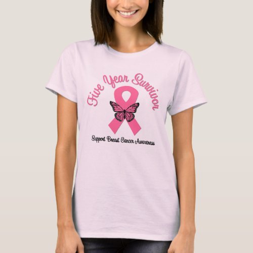 Breast Cancer 5 Year Survivor T_Shirt