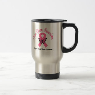 Breast Cancer 5 Year Survivor Travel Mug