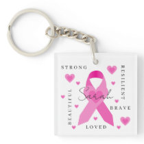 Breast Cancer Acrylic Keychain