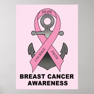 Breast Cancer Anchor of Hope Poster