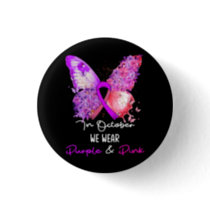 Breast Cancer And Domestic Violence Awareness Butt Button