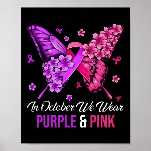 Breast Cancer And Domestic Violence Awareness Butt Poster (Front)