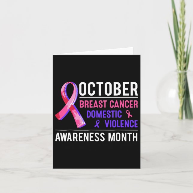 Breast Cancer And Domestic Violence Awareness Mont Card (Front)