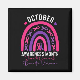 Breast Cancer And Domestic Violence Awareness Mont Magnet