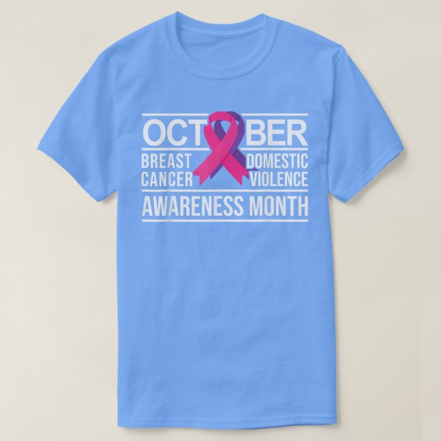 Breast Cancer and Domestic Violence Awareness  T-Shirt (Design Front)