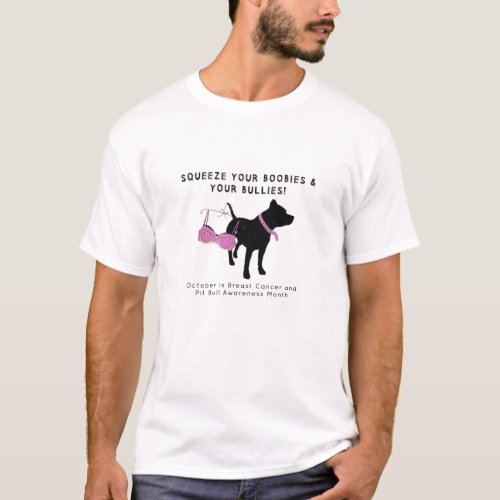 Breast Cancer and Pit Bull Awareness T_Shirt
