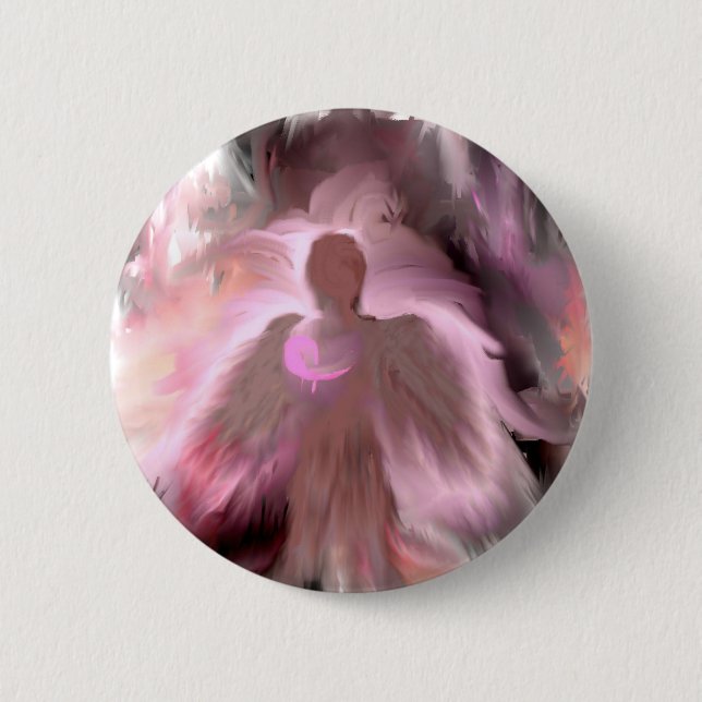 Breast Cancer Angel Button (Front)
