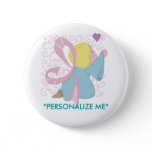 Breast Cancer Angel Button