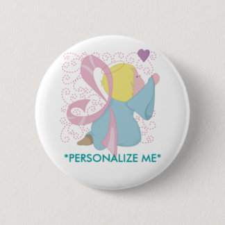 Breast Cancer Angel Button