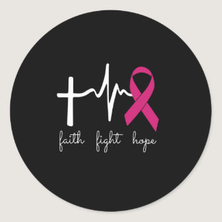 Breast cancer aware month - Funny Heart Beats Classic Round Sticker