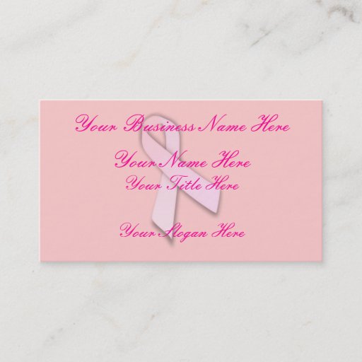 Customizable Breast Cancer Awareness (1) Business Card Templates