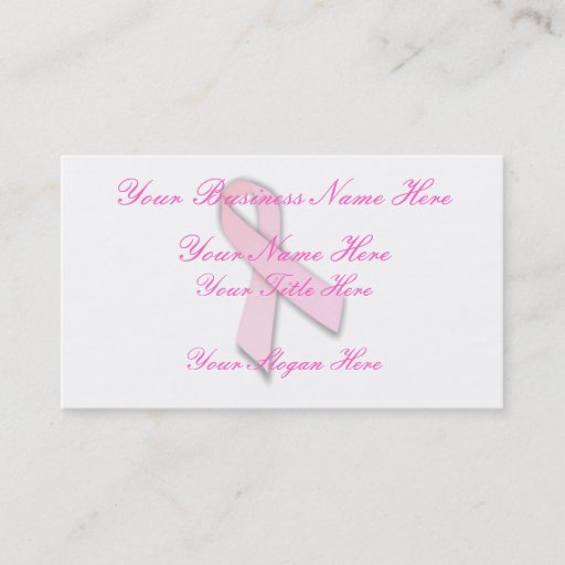 Customizable Breast Cancer Awareness (1) Business Cards