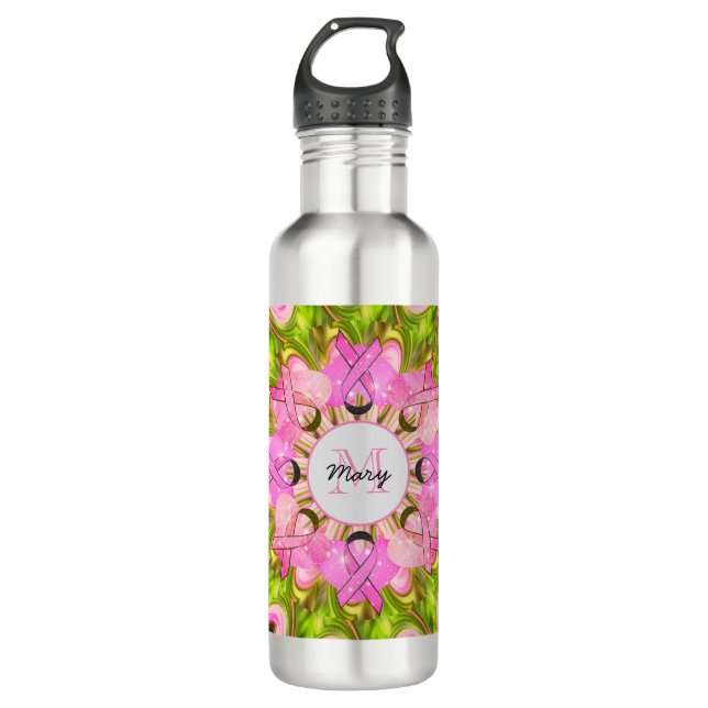 Breast Cancer Awareness 24oz Water Bottle (Front)