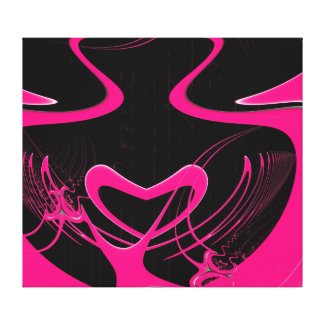 Breast Cancer Awareness Abstract Canvas Print
