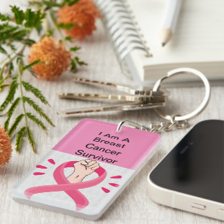 Breast Cancer Awareness Acrylic Keychain