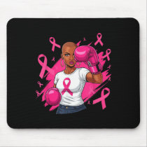 Breast Cancer Awareness African American Afro Pink Mouse Pad