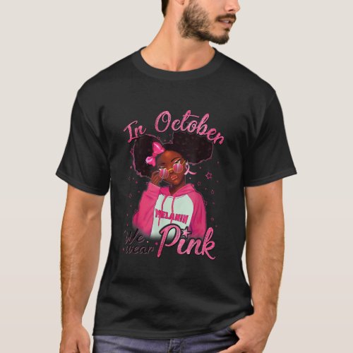 Breast Cancer Awareness African American Black Que T_Shirt