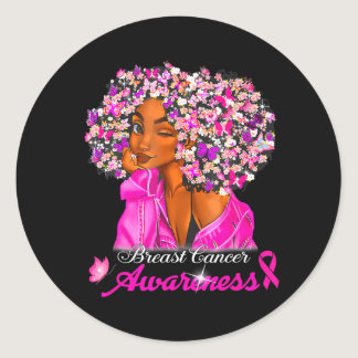 Breast Cancer Awareness African American Women Classic Round Sticker