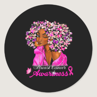 Breast Cancer Awareness African American Women Mel Classic Round Sticker