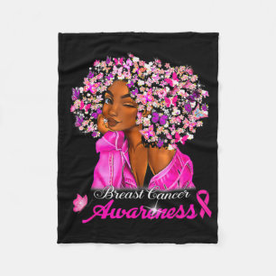 Breast Cancer Awareness African American Women Mel Fleece Blanket