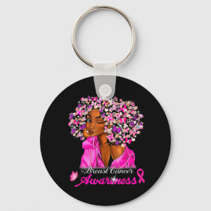 Breast Cancer Awareness African American Women Mel Keychain