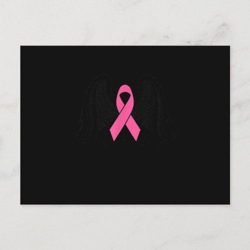 Breast Cancer Awareness Angel Pink Ribbon Support Invitation Postcard