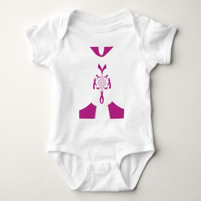 Breast Cancer Awareness Art Print Baby Bodysuit (Front)