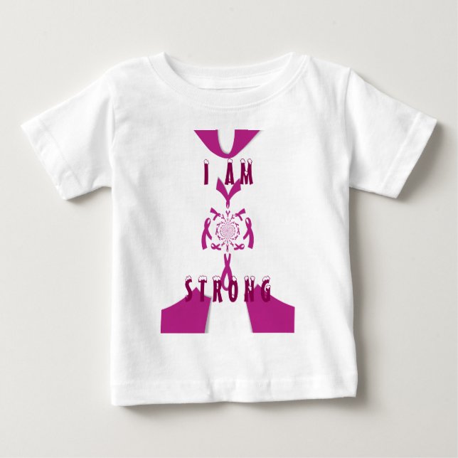 Breast Cancer Awareness Art Print Baby T-Shirt (Front)