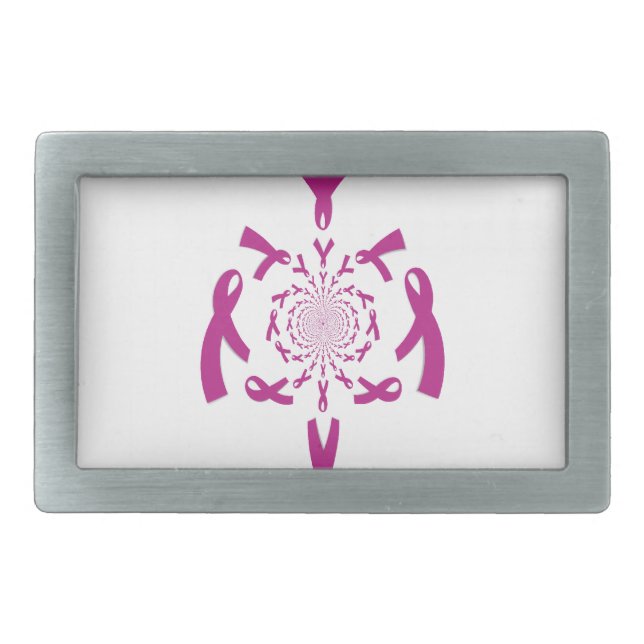 Breast Cancer Awareness Art Print Belt Buckle (Front)