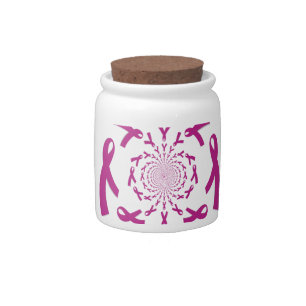 Breast Cancer Awareness Art Print Candy Jar
