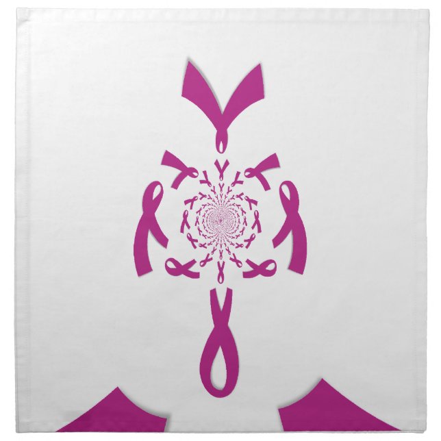Breast Cancer Awareness Art Print Cloth Napkin (Front)