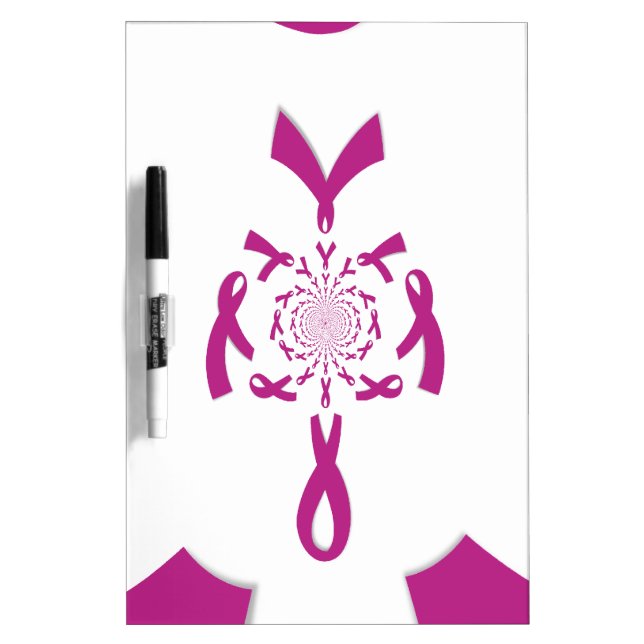 Breast Cancer Awareness Art Print Dry Erase Board (Front)