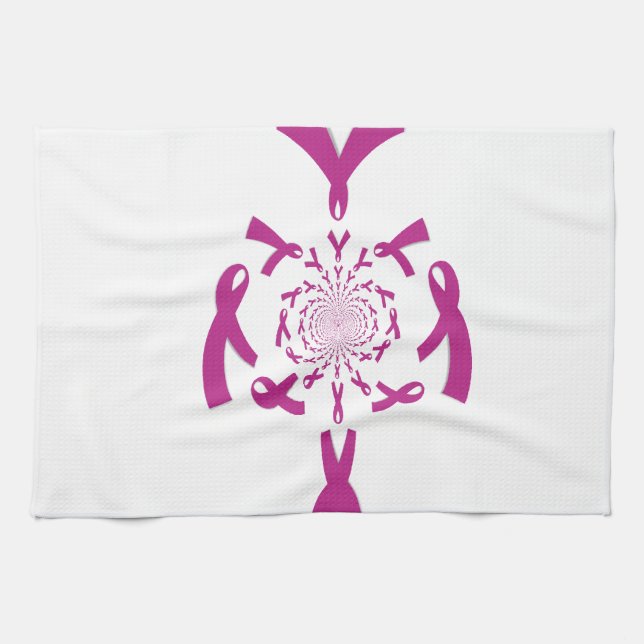Breast Cancer Awareness Art Print Kitchen Towel (Horizontal)