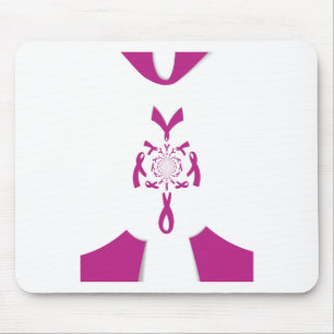 Breast Cancer Awareness Art Print Mouse Pad