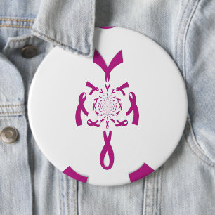 Breast Cancer Awareness Art Print Pinback Button