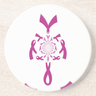 Breast Cancer Awareness Art Print Sandstone Coaster