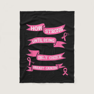 Breast Cancer Awareness Be Strong Hope Survivor Ri Fleece Blanket
